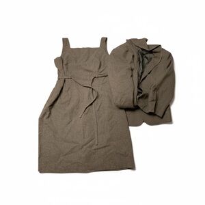 Dress and jacket so cute for chilly days.